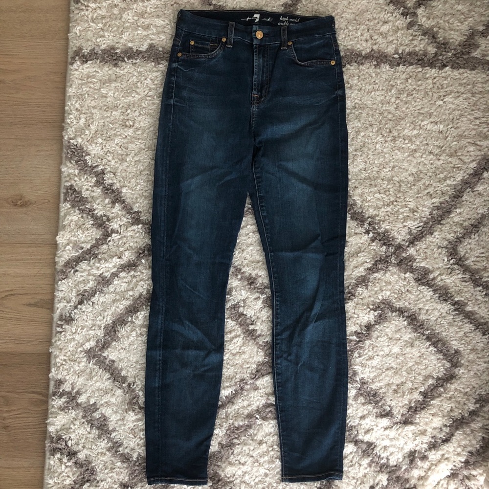 7 For All Mankind Dark Blue Jeans GUC Size 27
